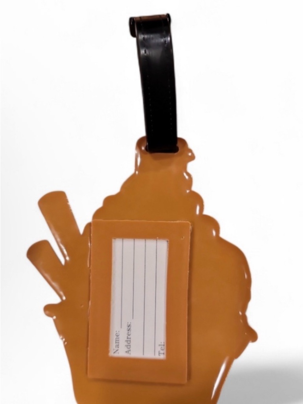 Ice Cream Cone Kids Luggage Tag - Pink, Yellow, White - Picture 5 of 5